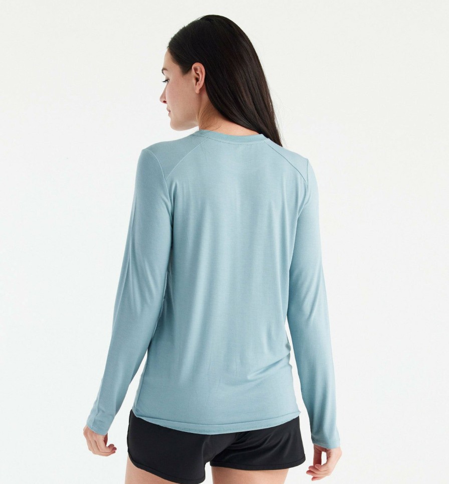 Clothing * | Original Free Fly: Women'S Bamboo Shade Long Sleeve Iii Ocn Mist