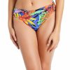 Women * | New Bleu: Night Safari Sarong Hipster Bikini Bottom Multi