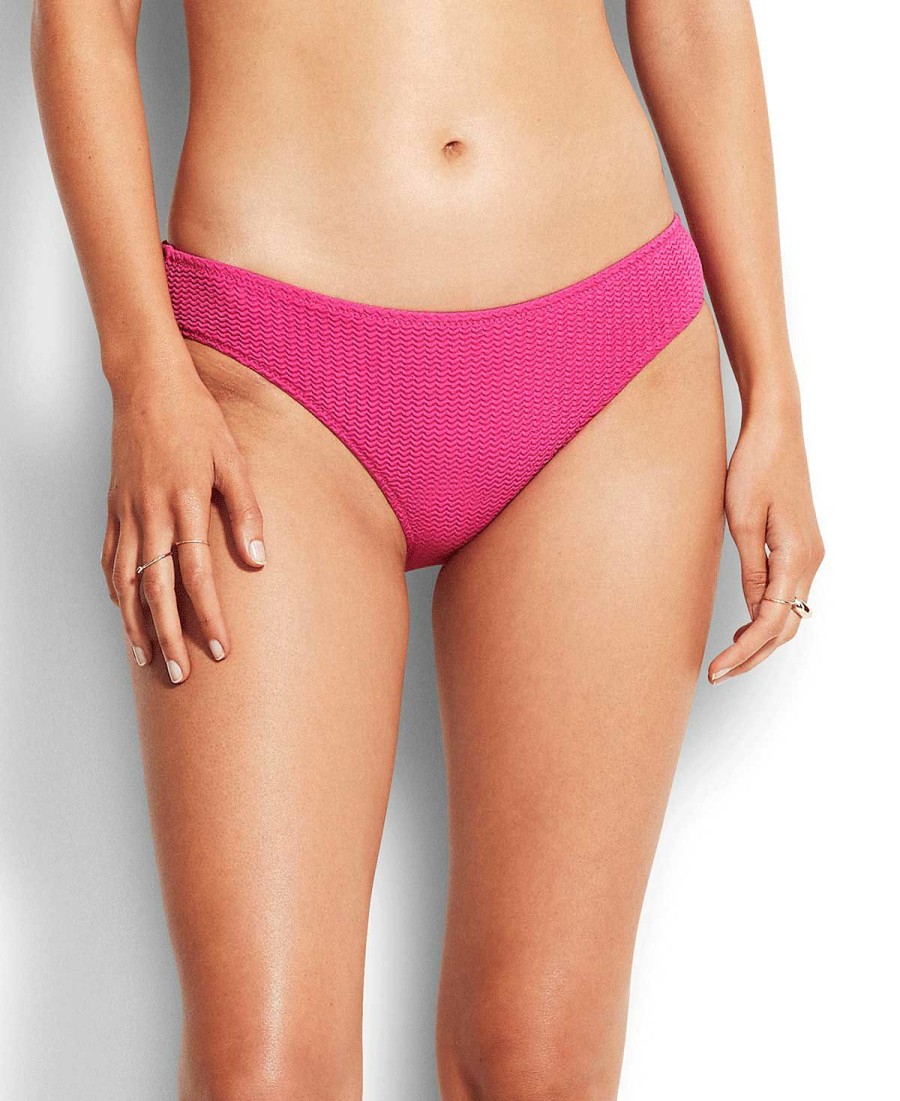 Women * | Sale Online Seafolly: Sea Dive Hipster Bottom Aqua