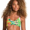 Women * | Official Maaji: Greenleaf Rocks Sporty Bralette Bikini Top White