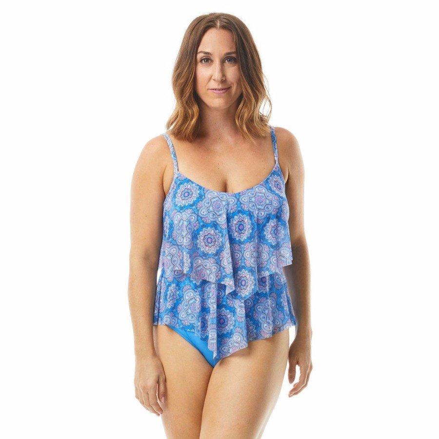 Women * | Store Beach House: Mystic Medallion Layer Tankini Top Peri