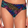 Women * | Low Price Sunsets: Panama Palms Hannah High Waist Bikini Bottom Panpa