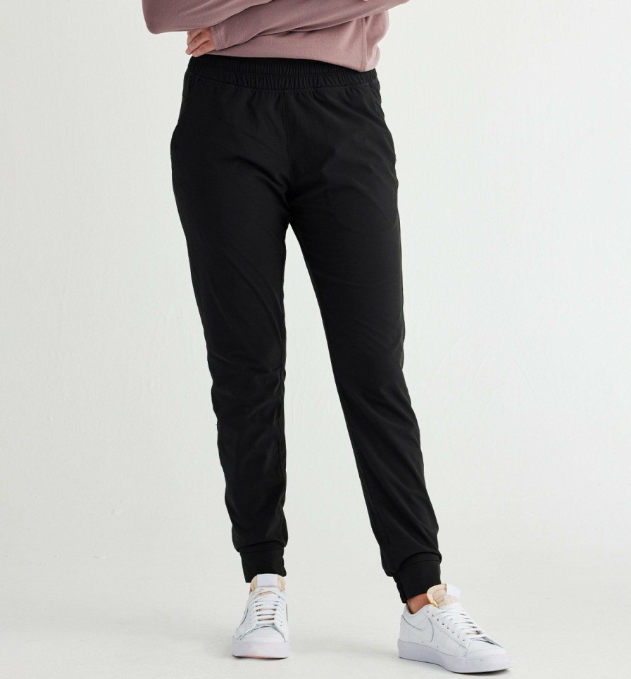 Clothing * | Opening Sales Free Fly: Women'S Pull On Breeze Jogger Black