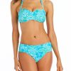 Women * | High Quality Bleu: Escape To The Beach Twisrt Bandeau Bikini Top Lagoon