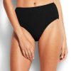 Women * | Low Price Seafolly: Sea Dive Wide Side Retro Pant Black