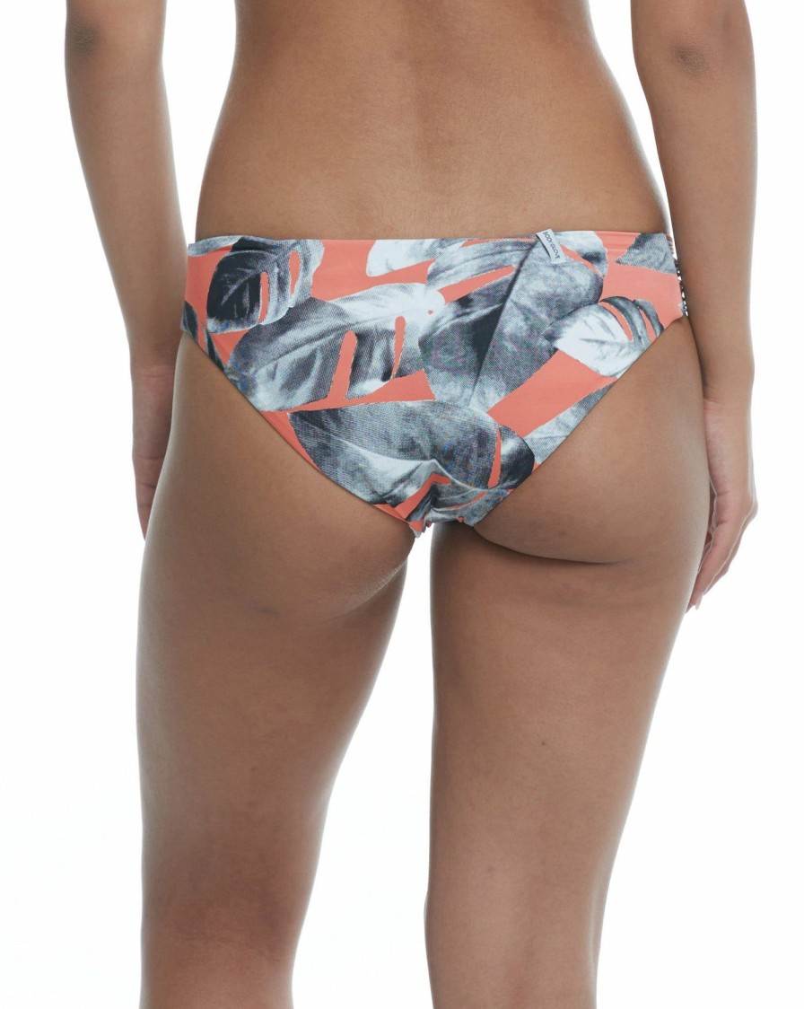 Women * | Limited Edition Body Glove: Lost Ruby Mid Rise Bottom Coral301