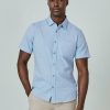 Men * | Exclusive Design 7 Diamonds: Seville Short Sleeve Shirt Lt.Blue