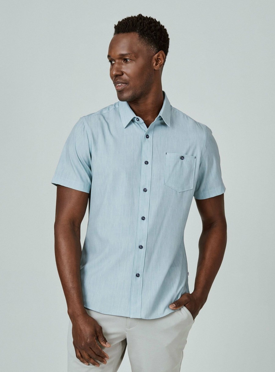 Men * | Bargain Sale 7 Diamonds: Pisco Short Sleeve Shirt Dstyrose