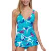 Women * | Opening Sales Profile: One Piece Paradise D-Cup Underwire Swimdress Turqmul