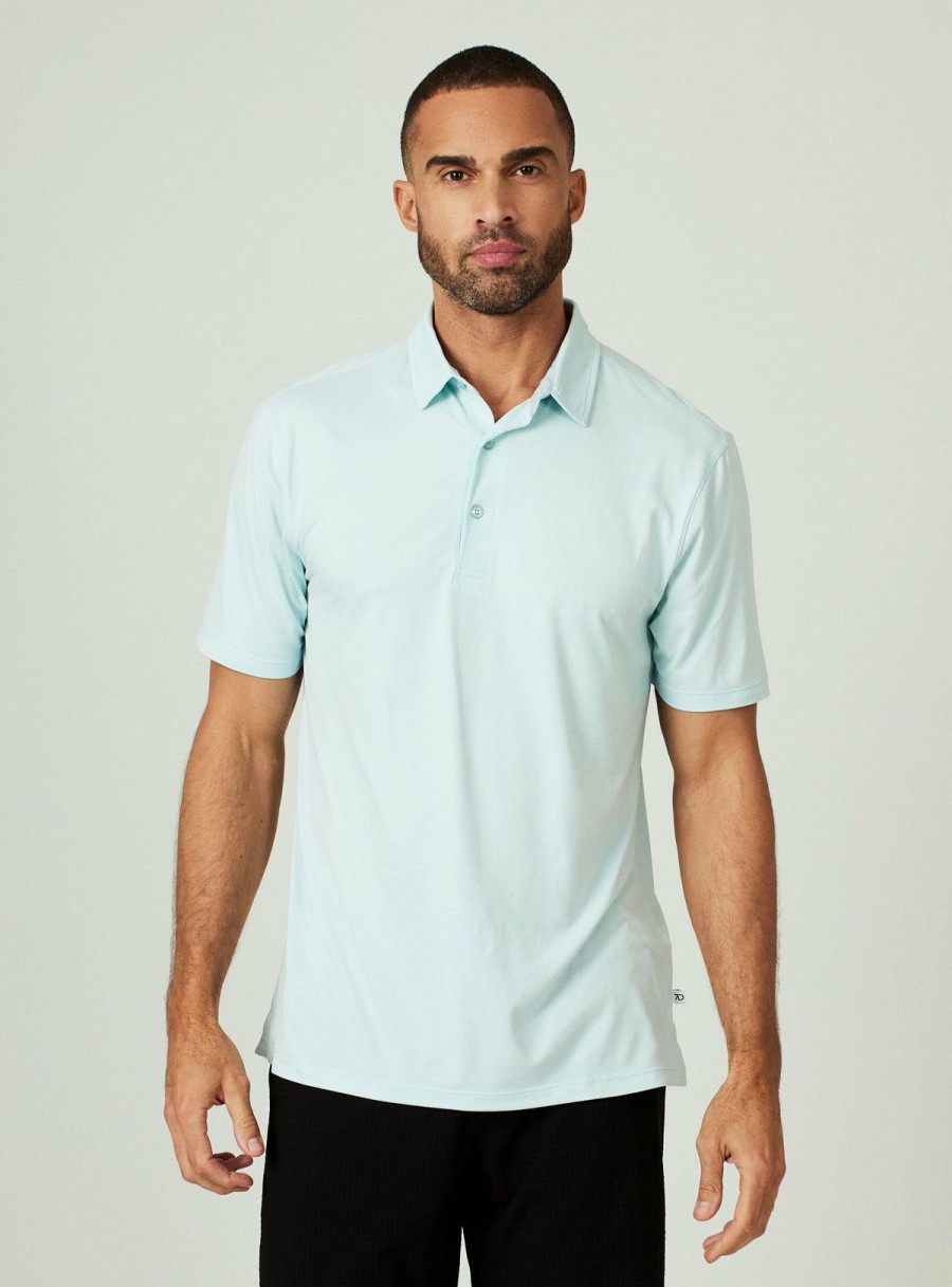 Men * | Online Store 7 Diamonds: Core Short Sleeve Polo Hthrseaf