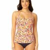 Women * | Original Anne Cole: Whirlpool Twist Front Bandeaukini Top Multi