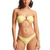 Women * | Unique Seafolly: Amalfi Check Ring Front Bandeau Top Limelght